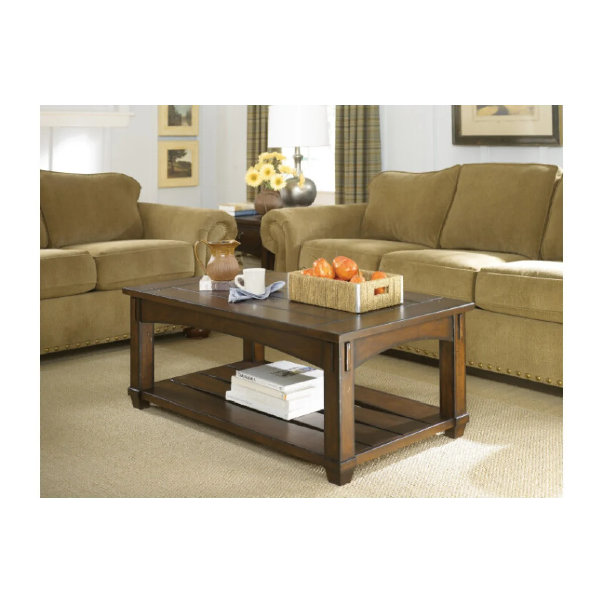 Tacoma Rectangular Lift-top Cocktail Table Cocktail & Coffee Tables Brown 6