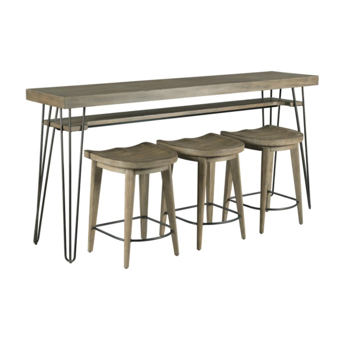 Sanbern Bar Console With Three Stools Bar Furniture Bar Furniture 4
