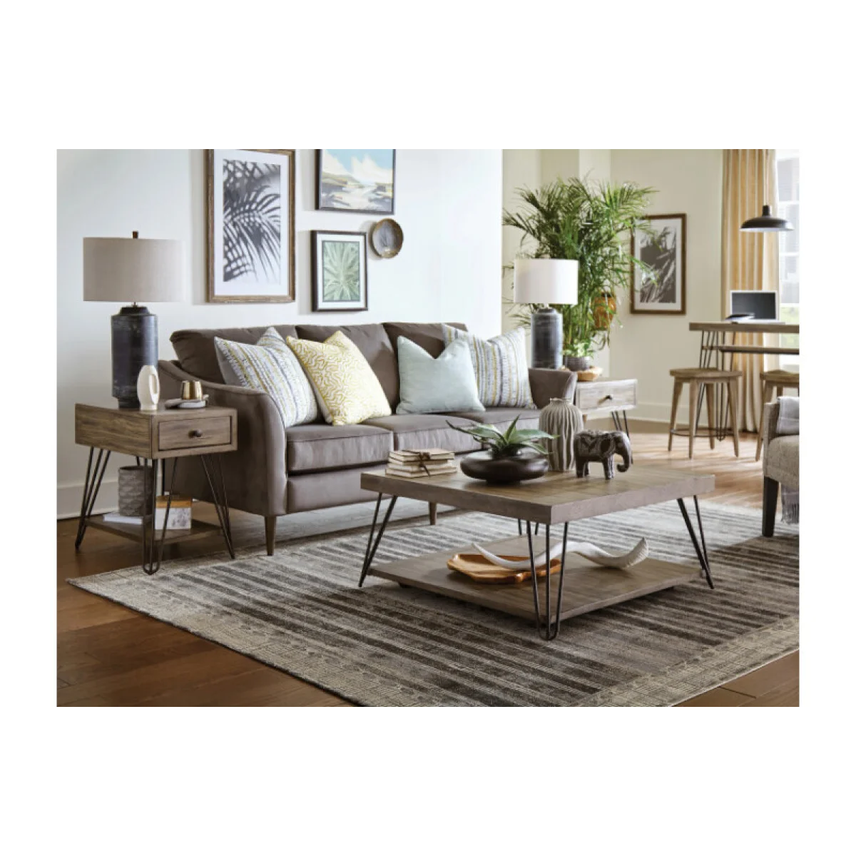 Sanbern Square Coffee Table Cocktail & Coffee Tables Brown 6