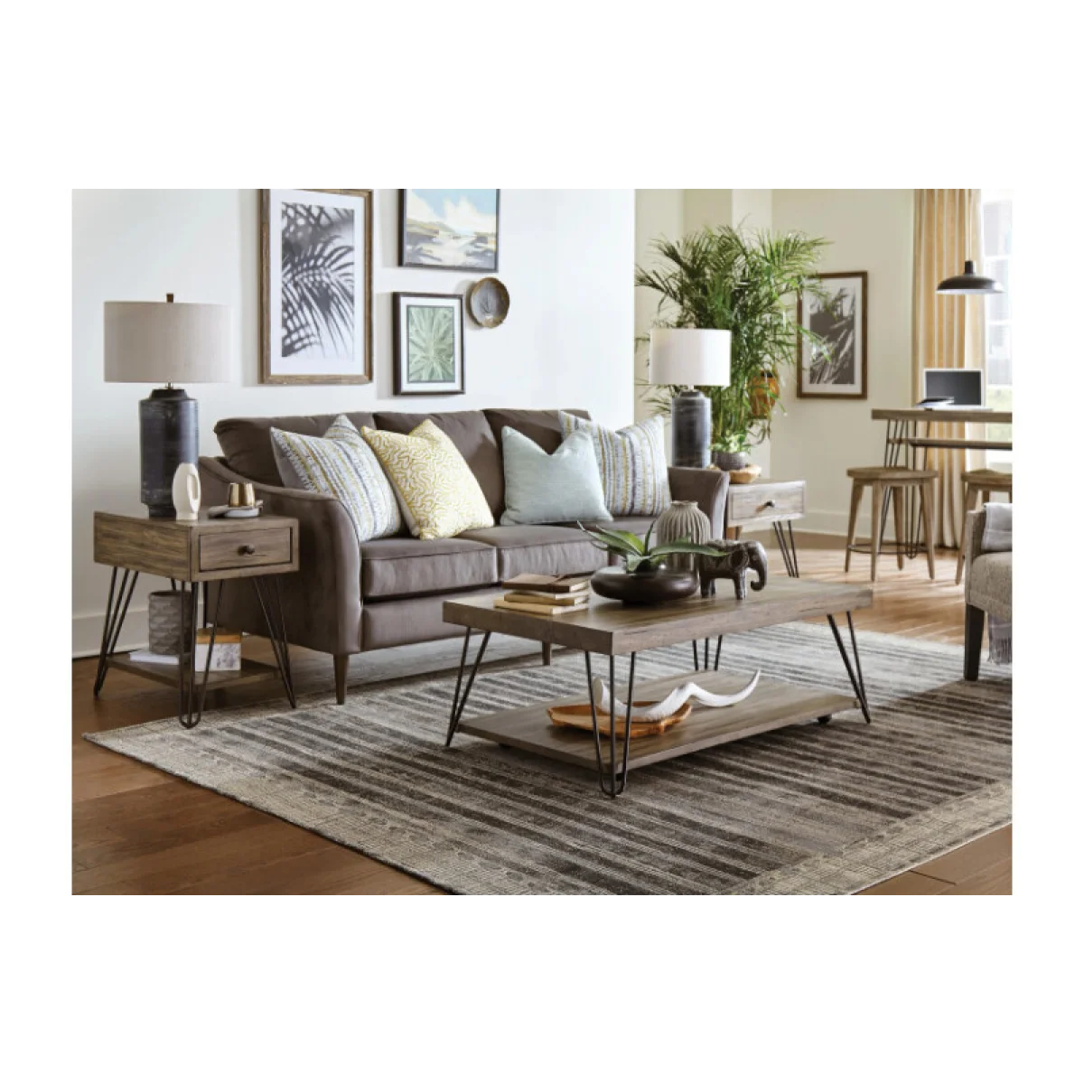 Sanbern Rectangular Drawer End Table End tables Brown 6