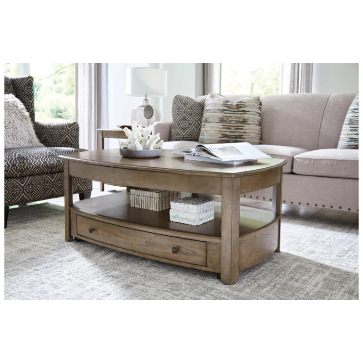 Primo Iii Rectangular Lift-top Coffee Table Cocktail & Coffee Tables Brown 6