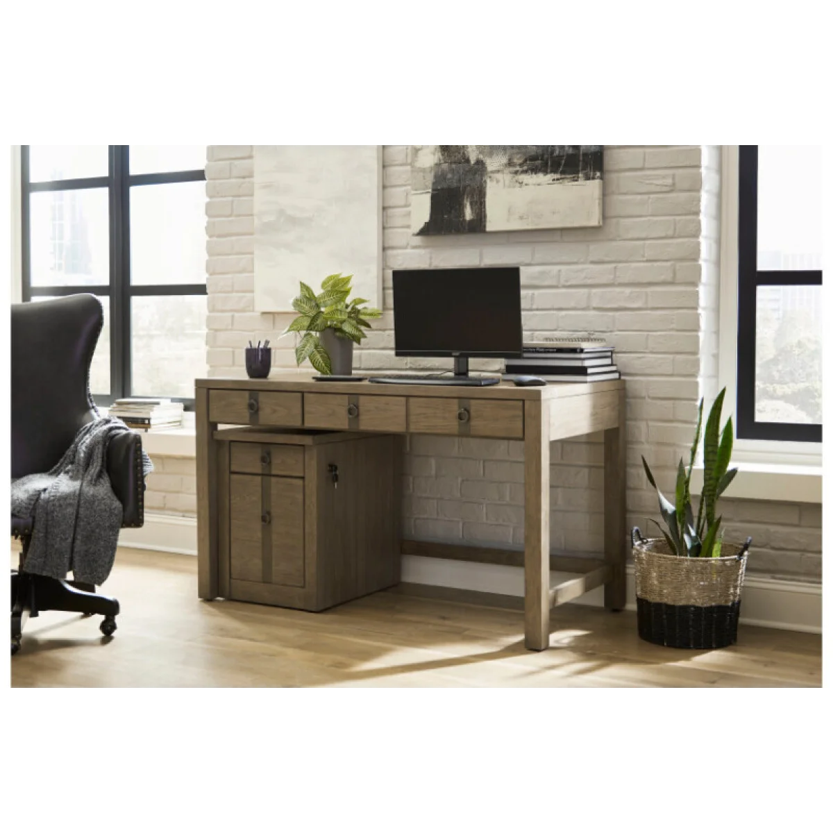 Maya File Cabinet Office Storage Brown 6