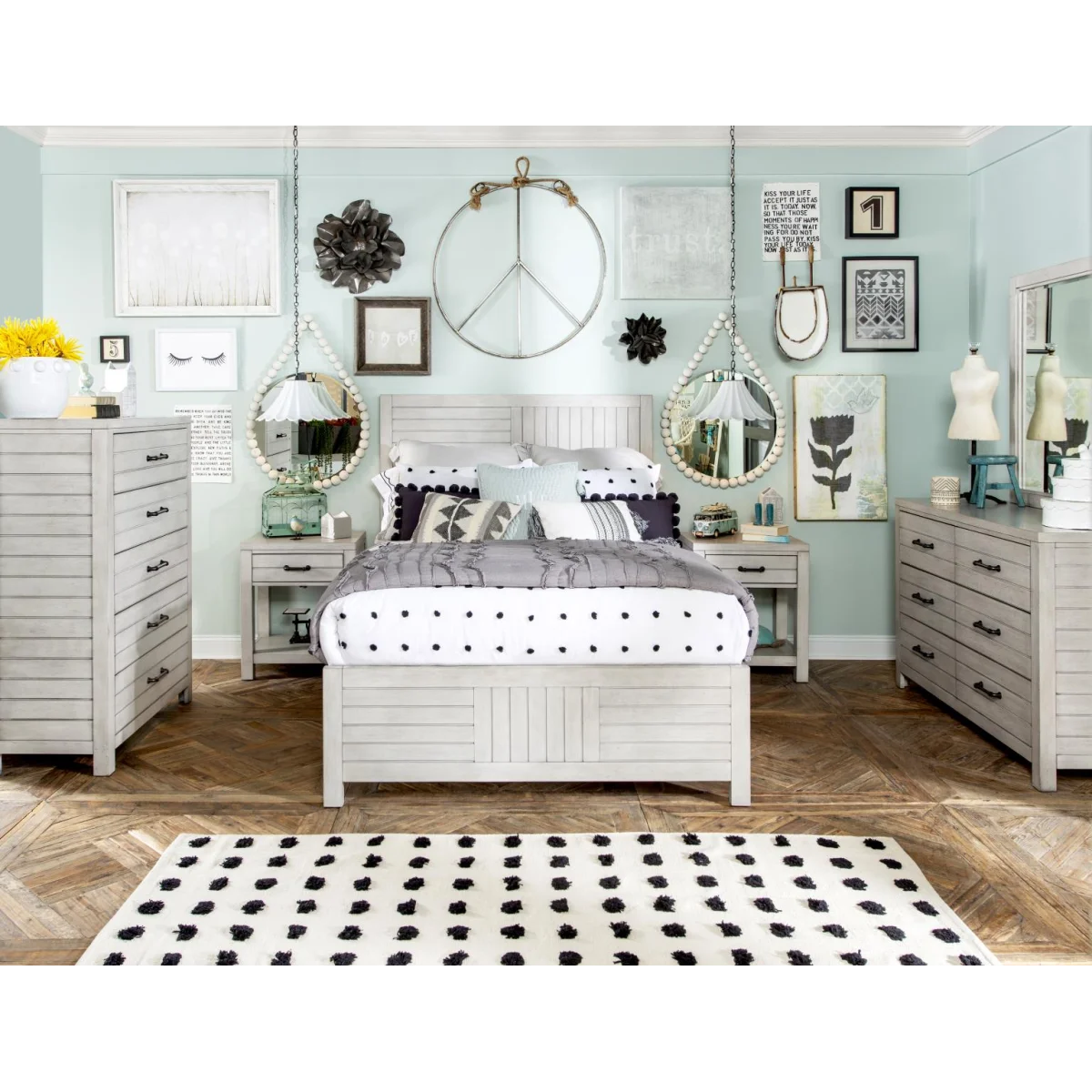 Complete Panel Bed, Full 4/6 Stone Path Gray Finish Youth Beds Legacy Classic Furniture 8