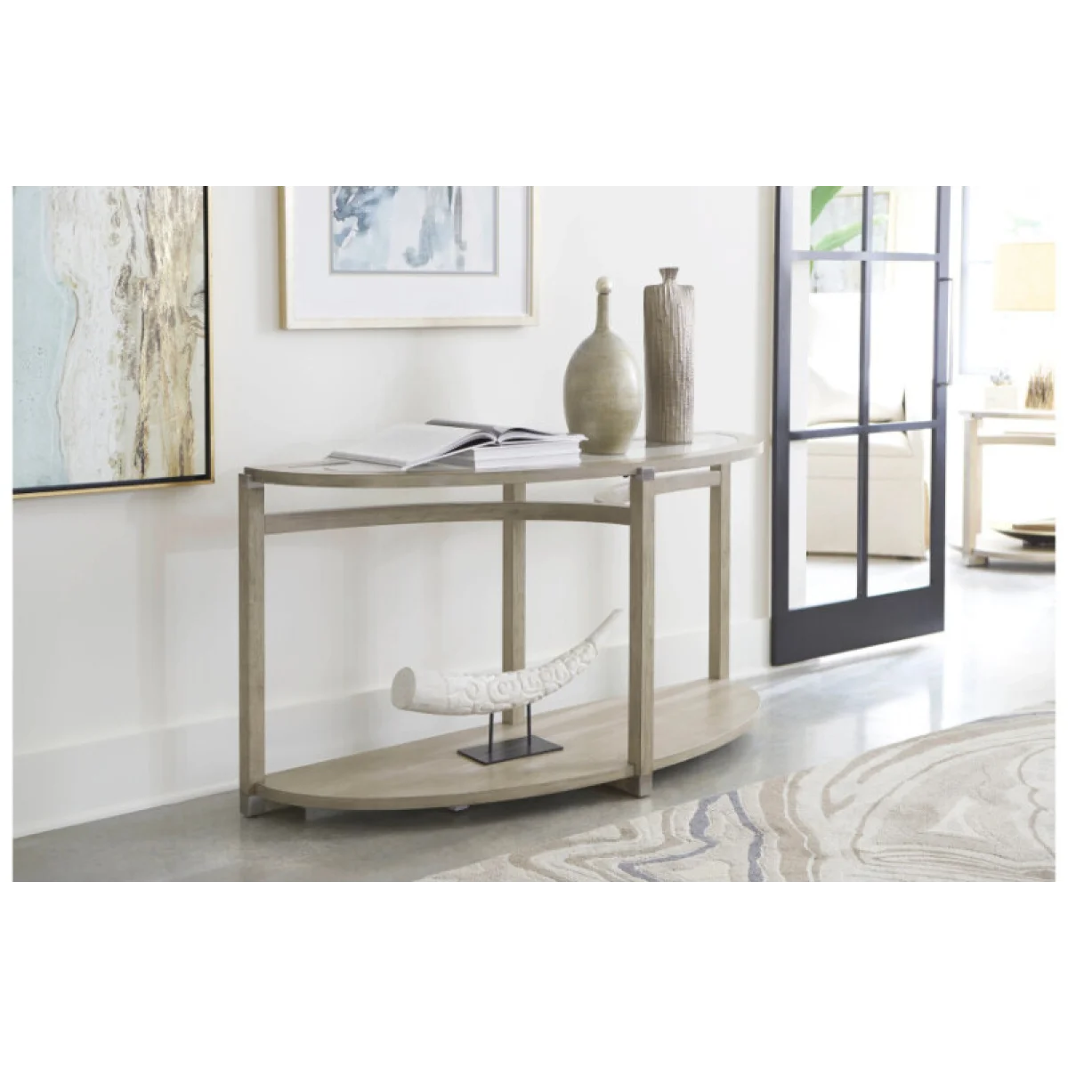 Solstice Demilune Sofa Table Sofa Tables Gray 6