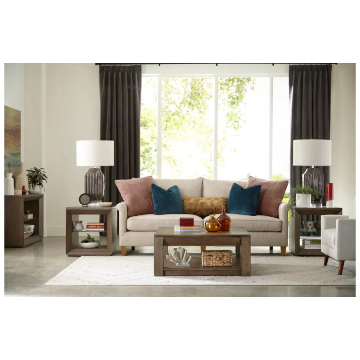 Paulson Square Drawer Coffee Table Cocktail & Coffee Tables Brown 6