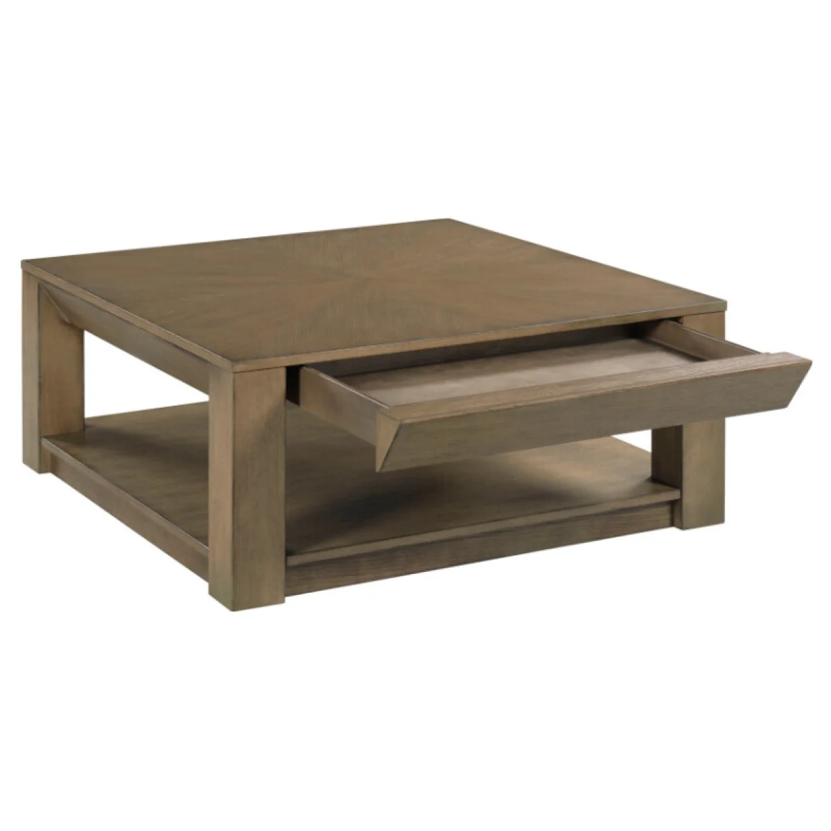 Paulson Square Drawer Coffee Table Cocktail & Coffee Tables Brown 7