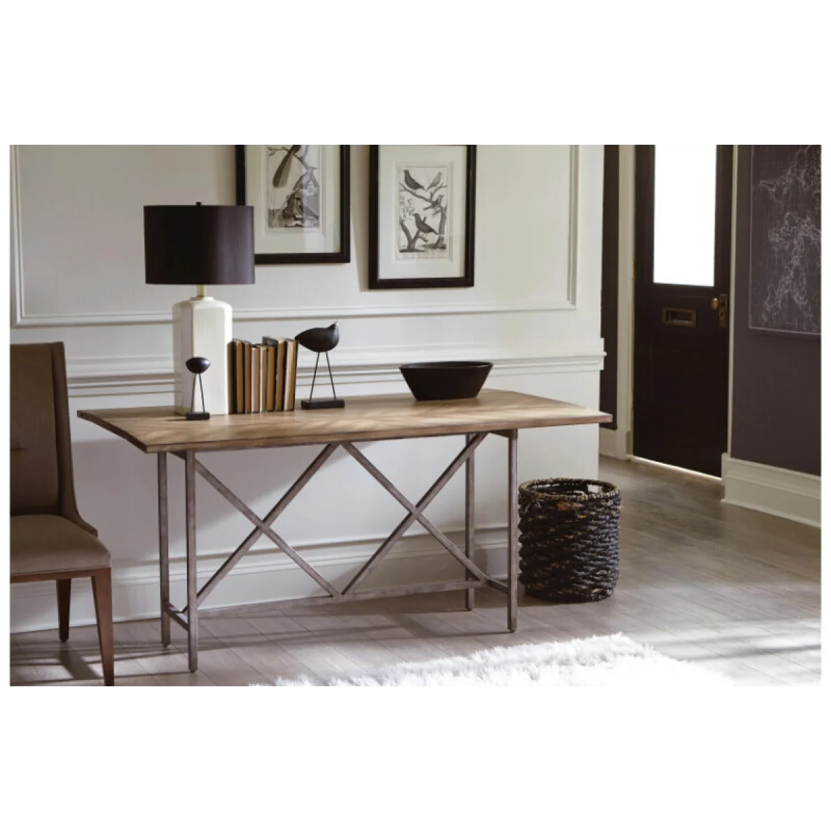 Hidden Treasures Flip Top Console Sofa Tables Gray 7