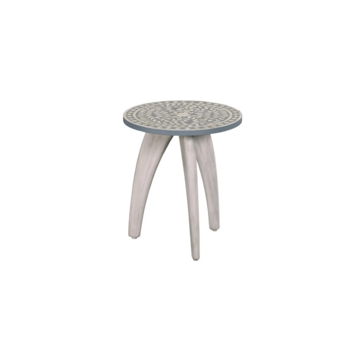 Hidden Treasures Blossom Inlay Accent Table/gray Accent Furniture Accent Furniture 4