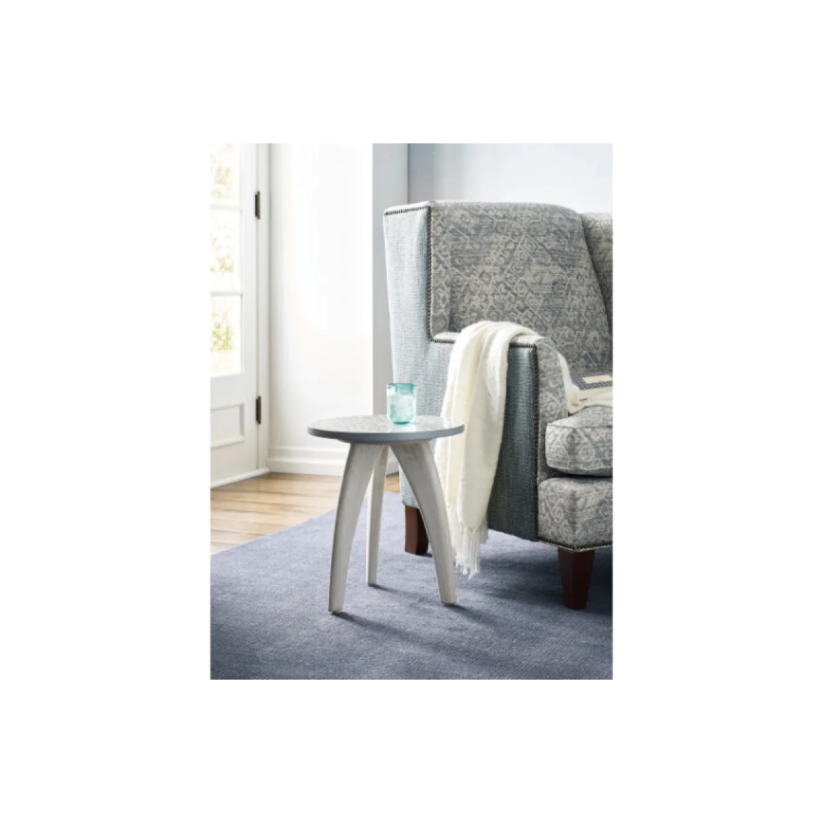 Hidden Treasures Blossom Inlay Accent Table/gray Accent Furniture Accent Furniture 6