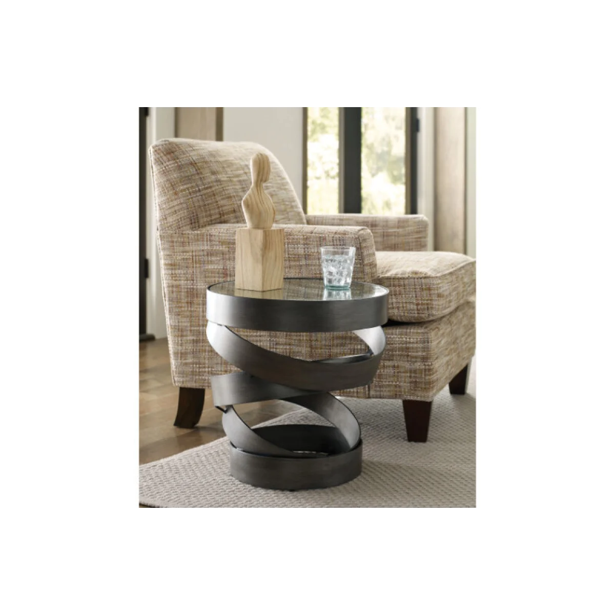 Hidden Treasures Helix Round Accent Table Accent Furniture Accent Furniture 6