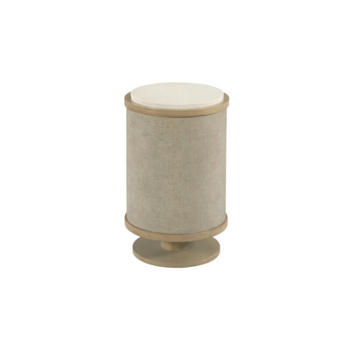 Hidden Treasures Round Linen Chairside Table Chairside Tables Chairside Tables 4