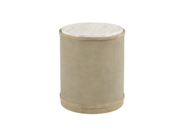 Hidden Treasures Round End Table End tables Cream
