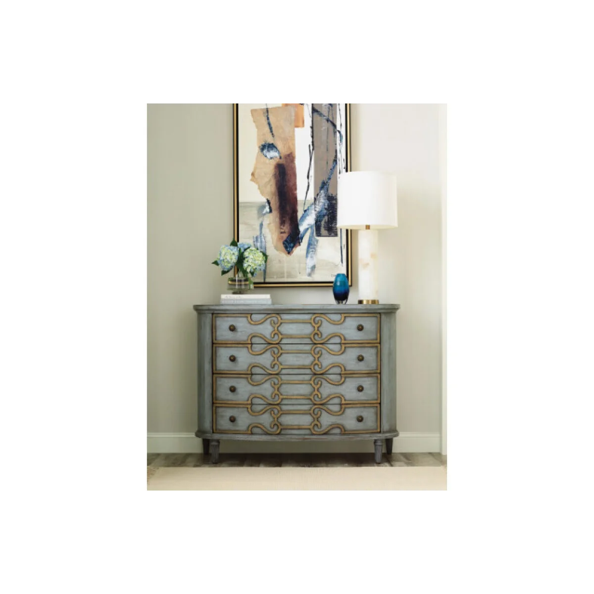 Hidden Treasures Ribbon Hall Cabinet Accent Furniture Accent Furniture 6