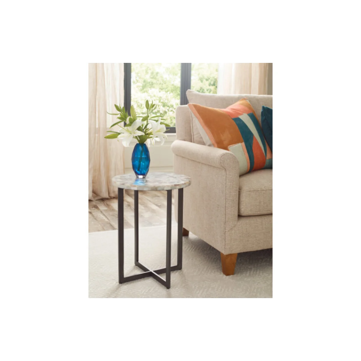 Hidden Treasures Rainbow Onyx Accent Table Accent Furniture Accent Furniture 6