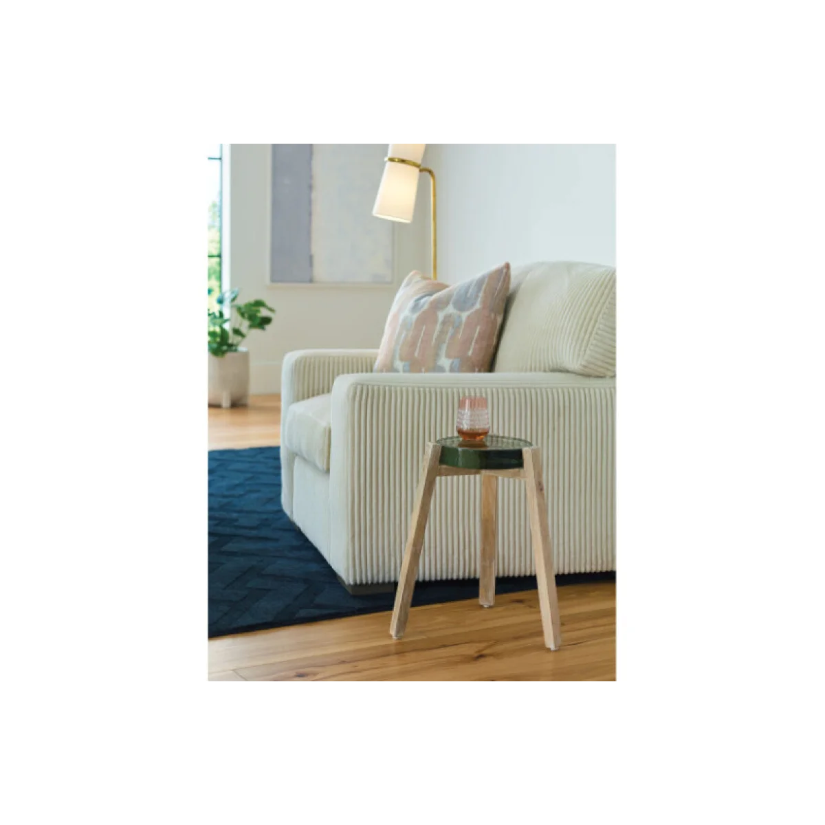 Hidden Treasures Light Cast Glass Accent Table Accent Furniture Accent Furniture 6