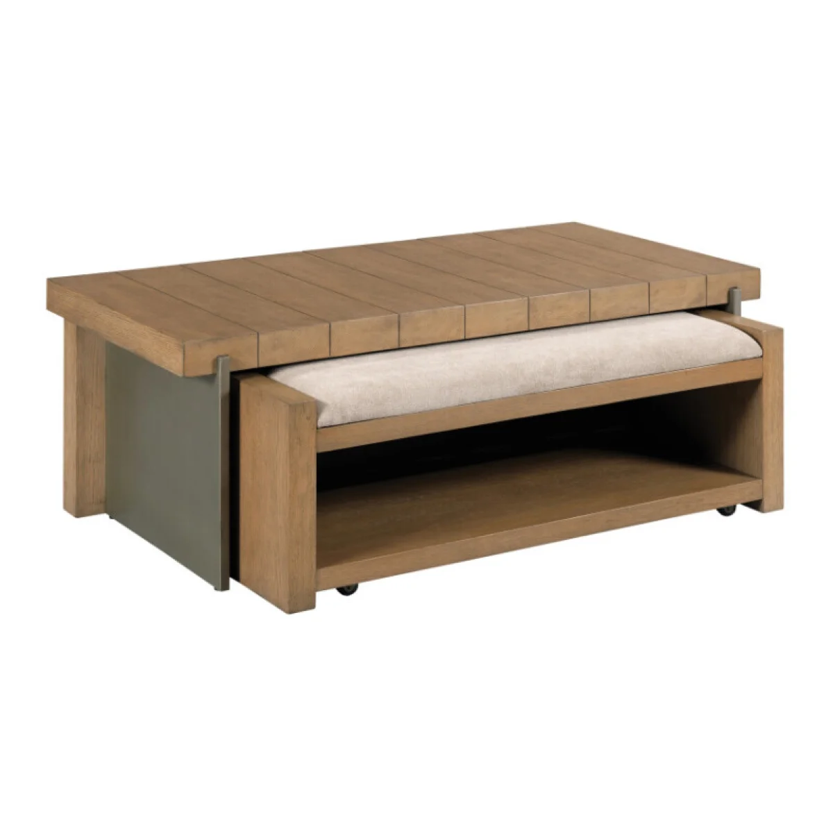 Hidden Treasures Spence Coffee Table And Bench Cocktail & Coffee Tables Brown 8