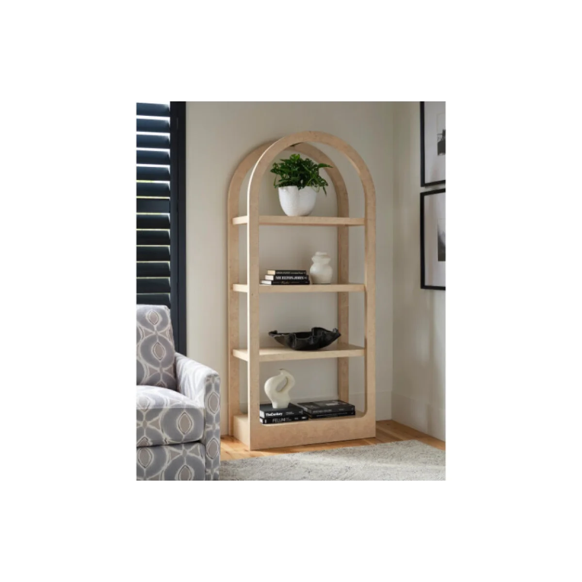 Hidden Treasures Open Burl Etagere Bookcases black 6