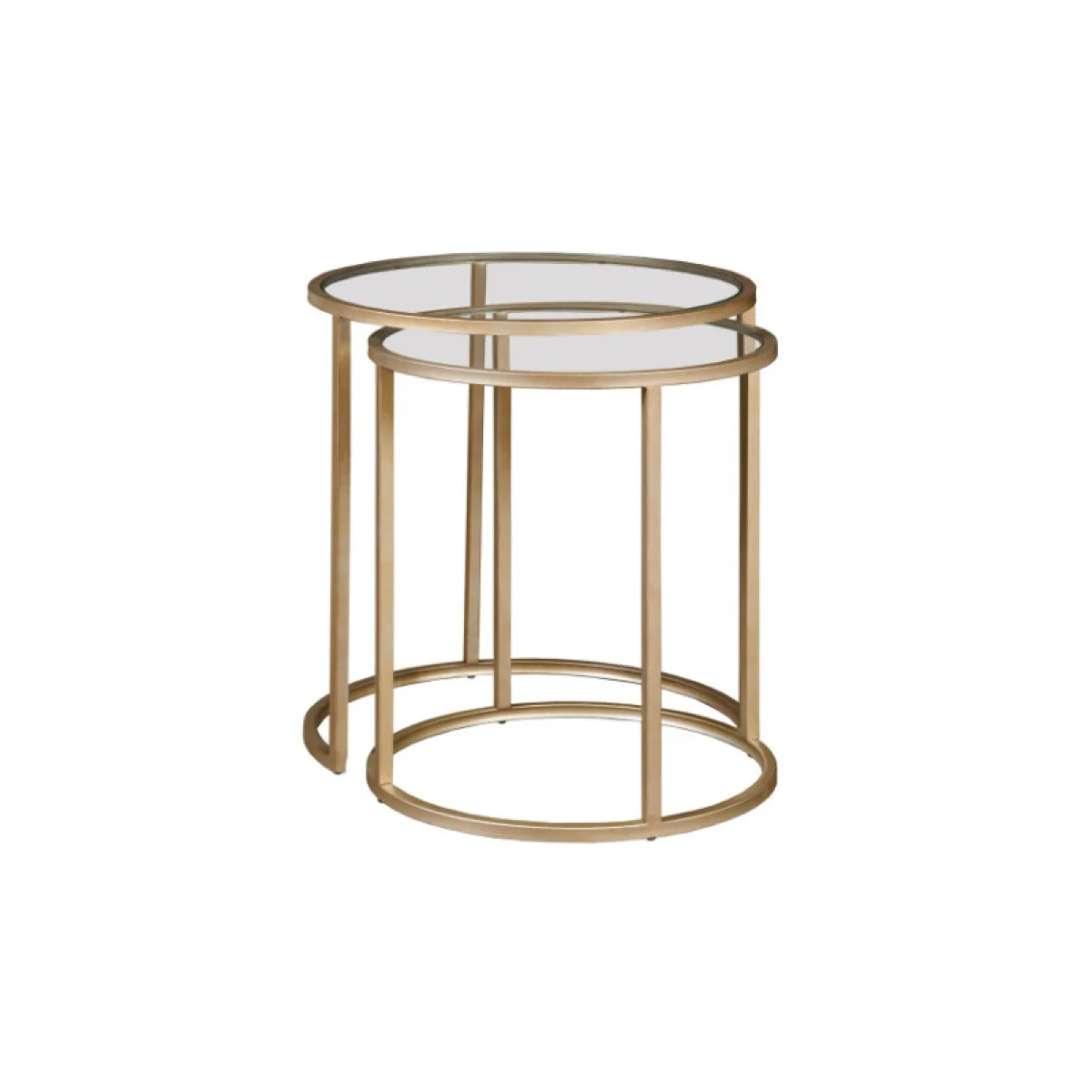 Hidden Treasures Abstrace Nesting End Table Set End tables black 4