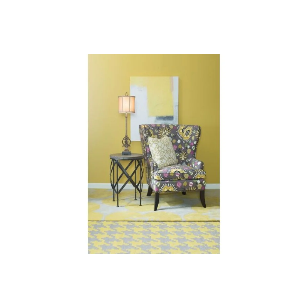 Hidden Treasures Round Metal Table End tables black 6