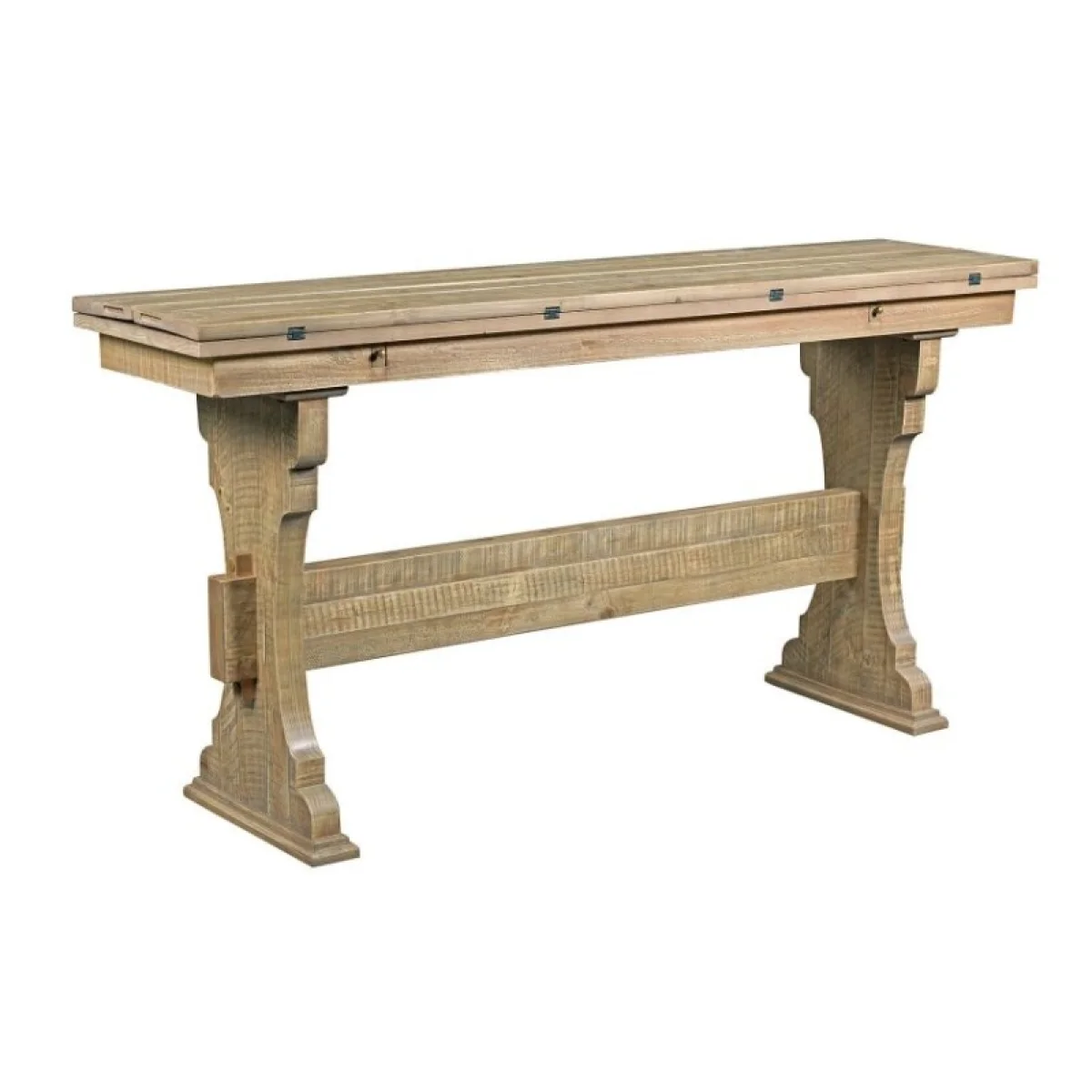 Hidden Treasures Trestle Flip Top Table Accent Furniture Accent Furniture 4