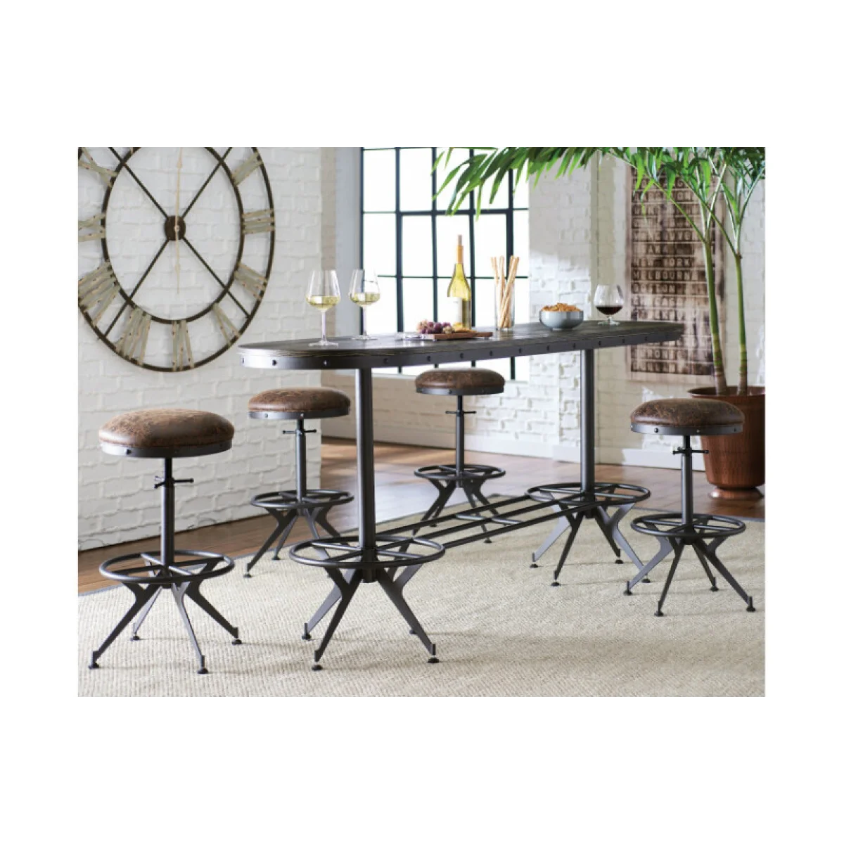 Hidden Treasures Oval Bar Table Bar Furniture Bar Furniture 6