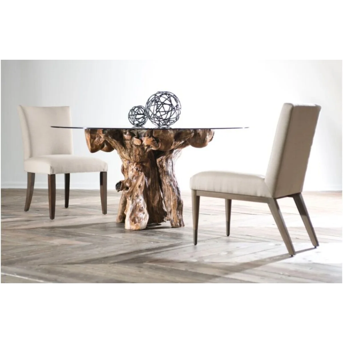 Hidden Treasures Root Ball Dining Table Dining Tables Brown 6