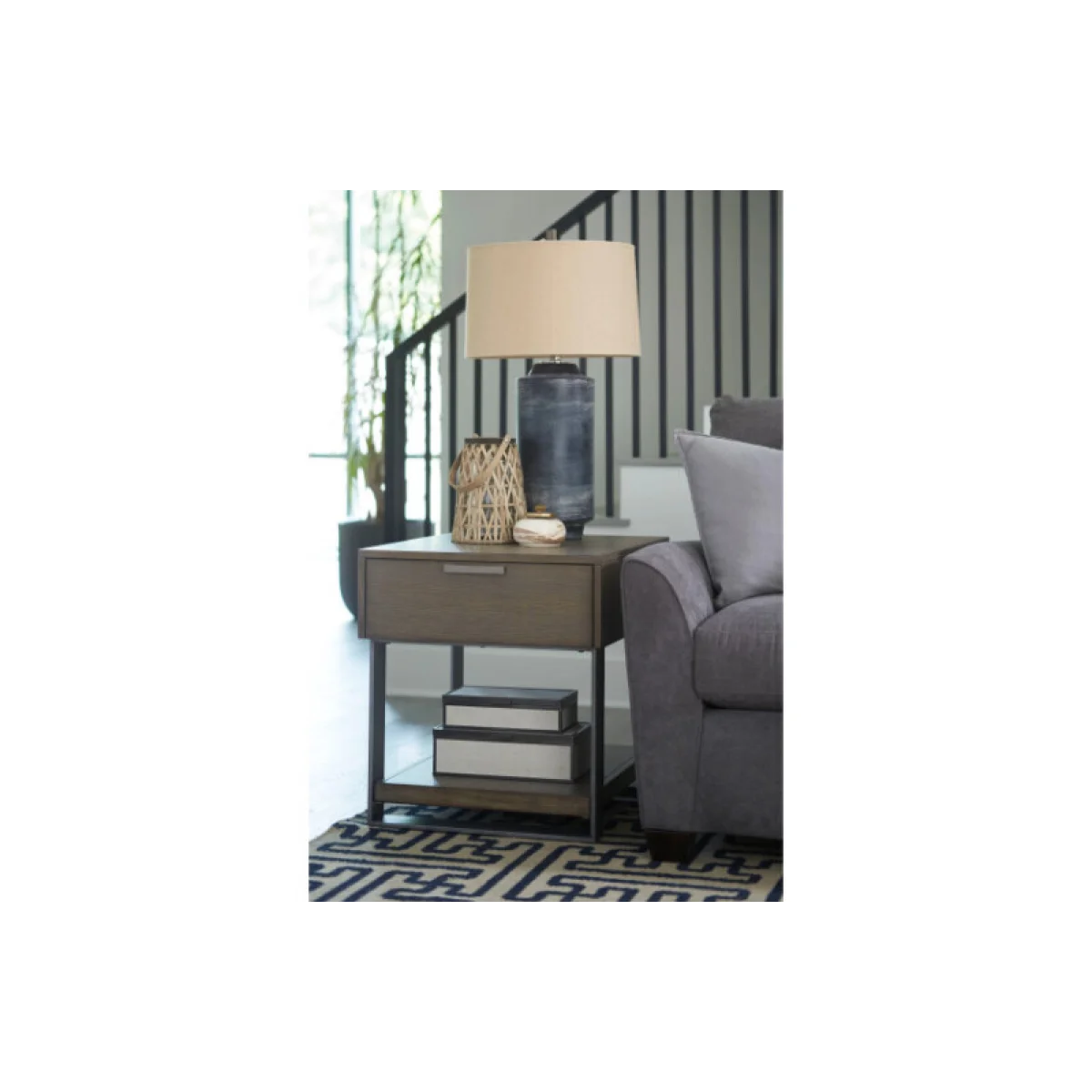 Stella Rectangular Drawer End Table End tables Brown 6