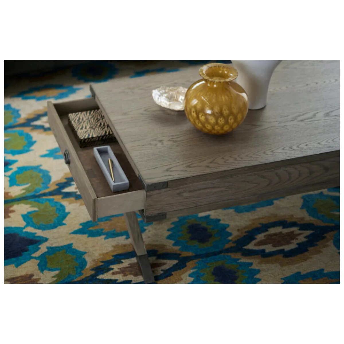Crawford Rectangular Drawer Coffee Table Cocktail & Coffee Tables Brown 6