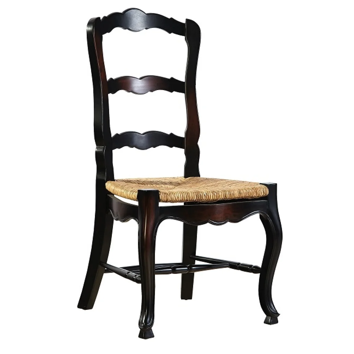 French Ladderback Side Chair Chairs & Benches Brown 4