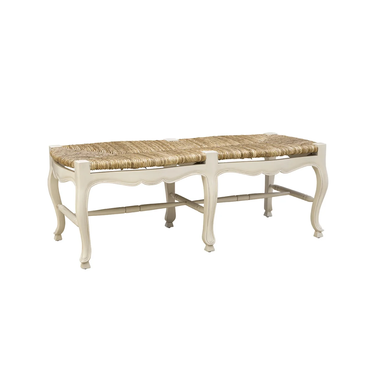 French Backless Settee Sofas Cream 4