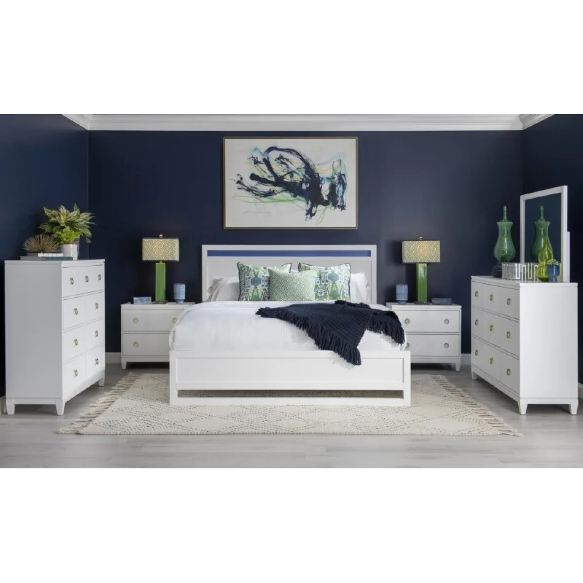 Complete Panel Bed Queen 5/0 White Finish Beds Beds 8
