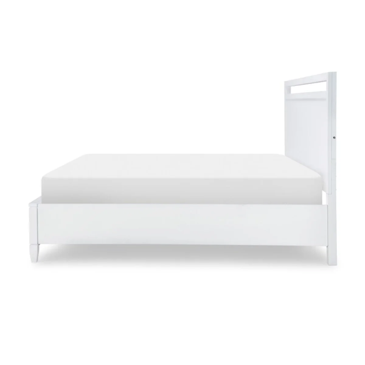 Complete Panel Bed W Storage King 6/6 White Finish Beds Beds 6