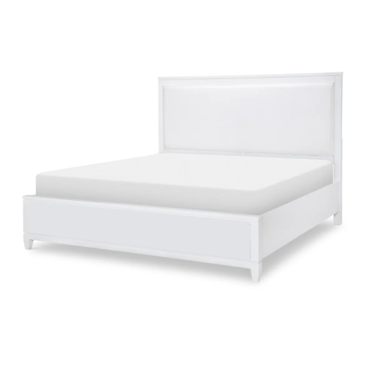 Complete Upholstered Bed Queen 5/0 White Finish Beds Beds 4