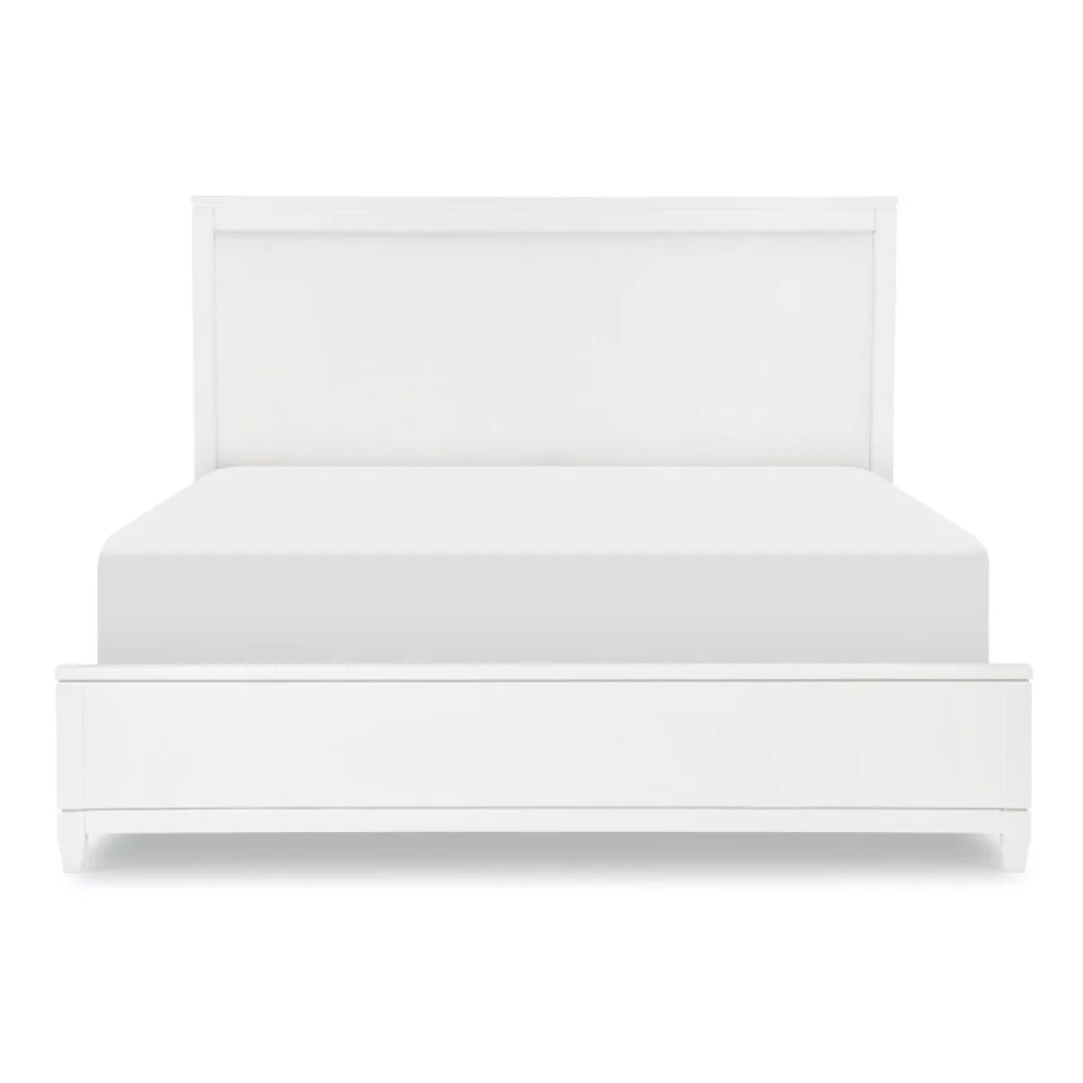 Complete Upholstered Bed King 6/6 White Finish Beds Beds 6