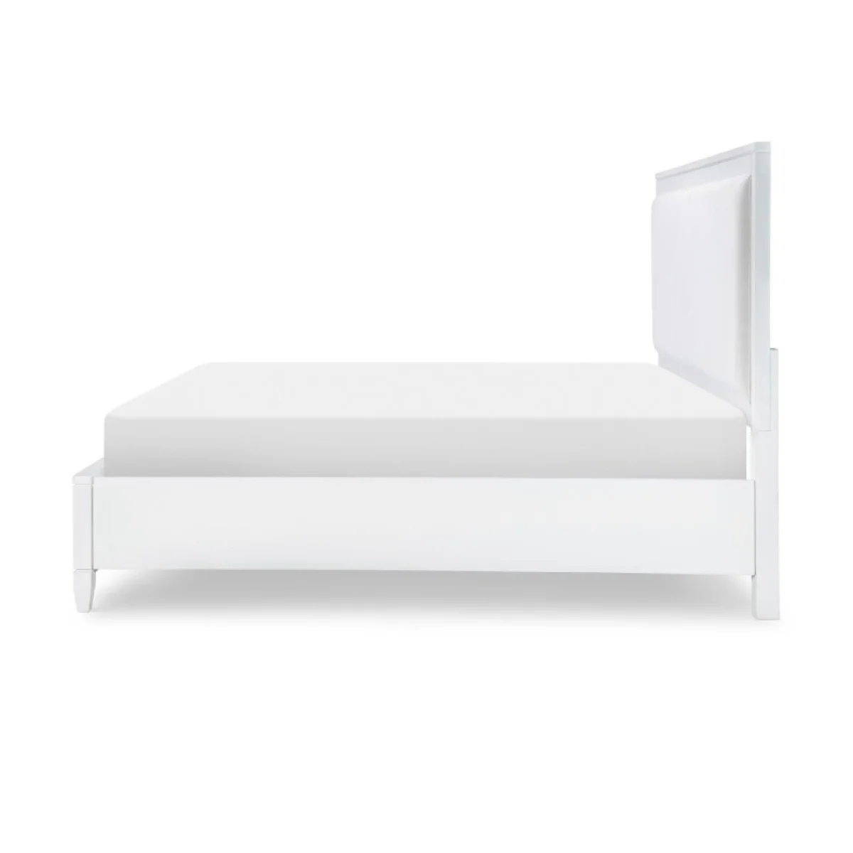 Complete Upholstered Bed King 6/6 White Finish Beds Beds 7