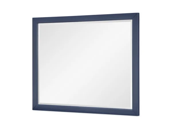 Mirror Blue Finish Bedroom Mirrors blue