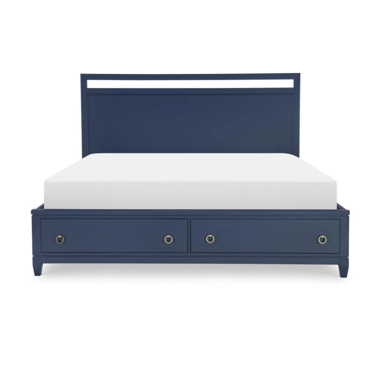 Complete Panel Bed W Storage Ca King 6/0 Blue Finish Beds Beds 6