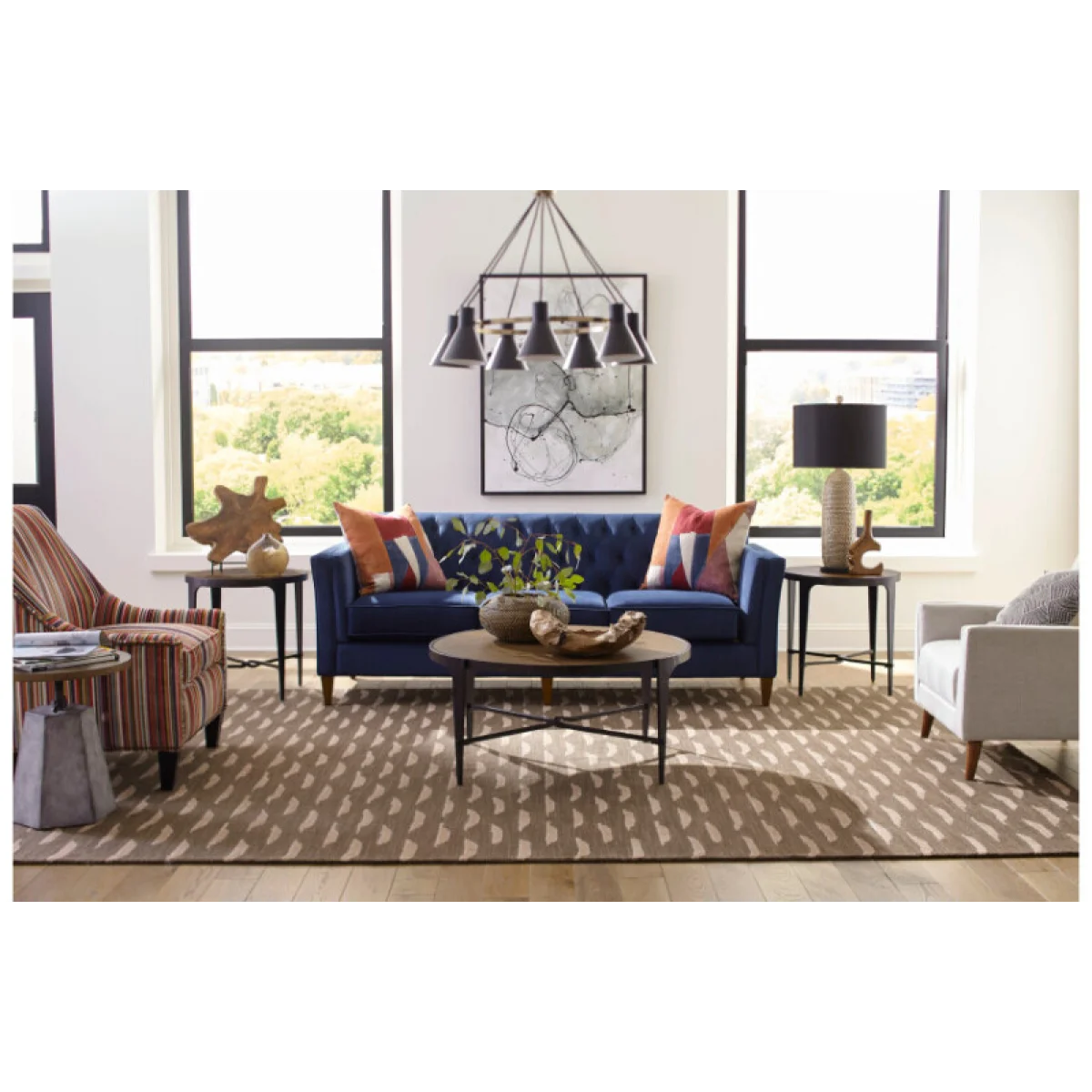 Olmsted Round Coffee Table Cocktail & Coffee Tables Brown 6