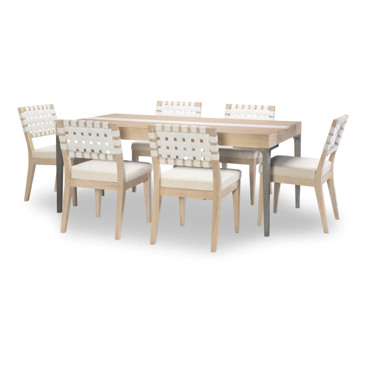 Complete Leg Table With Stone Insert Dining Sets Cream 6