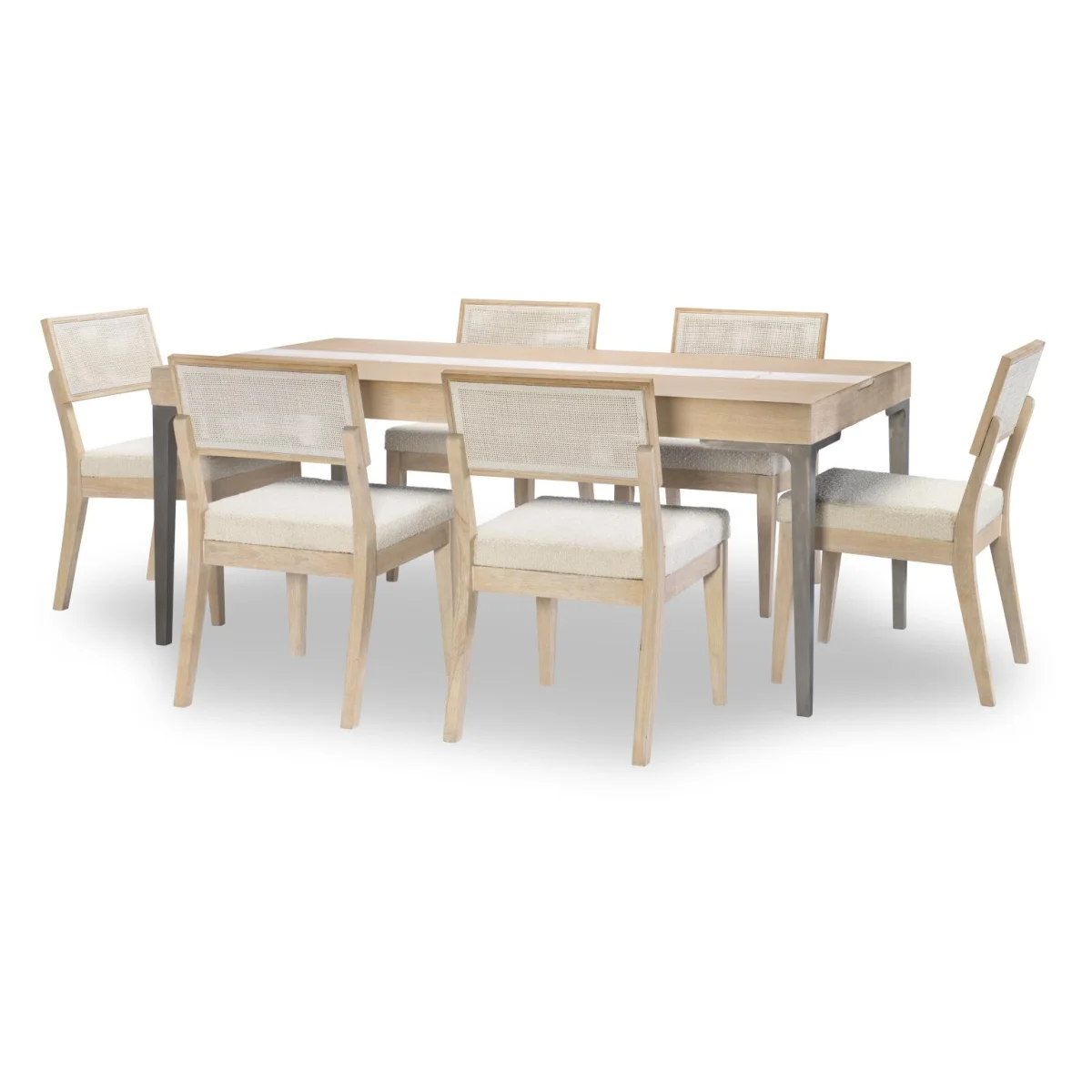 Complete Leg Table With Stone Insert Dining Sets Cream 8