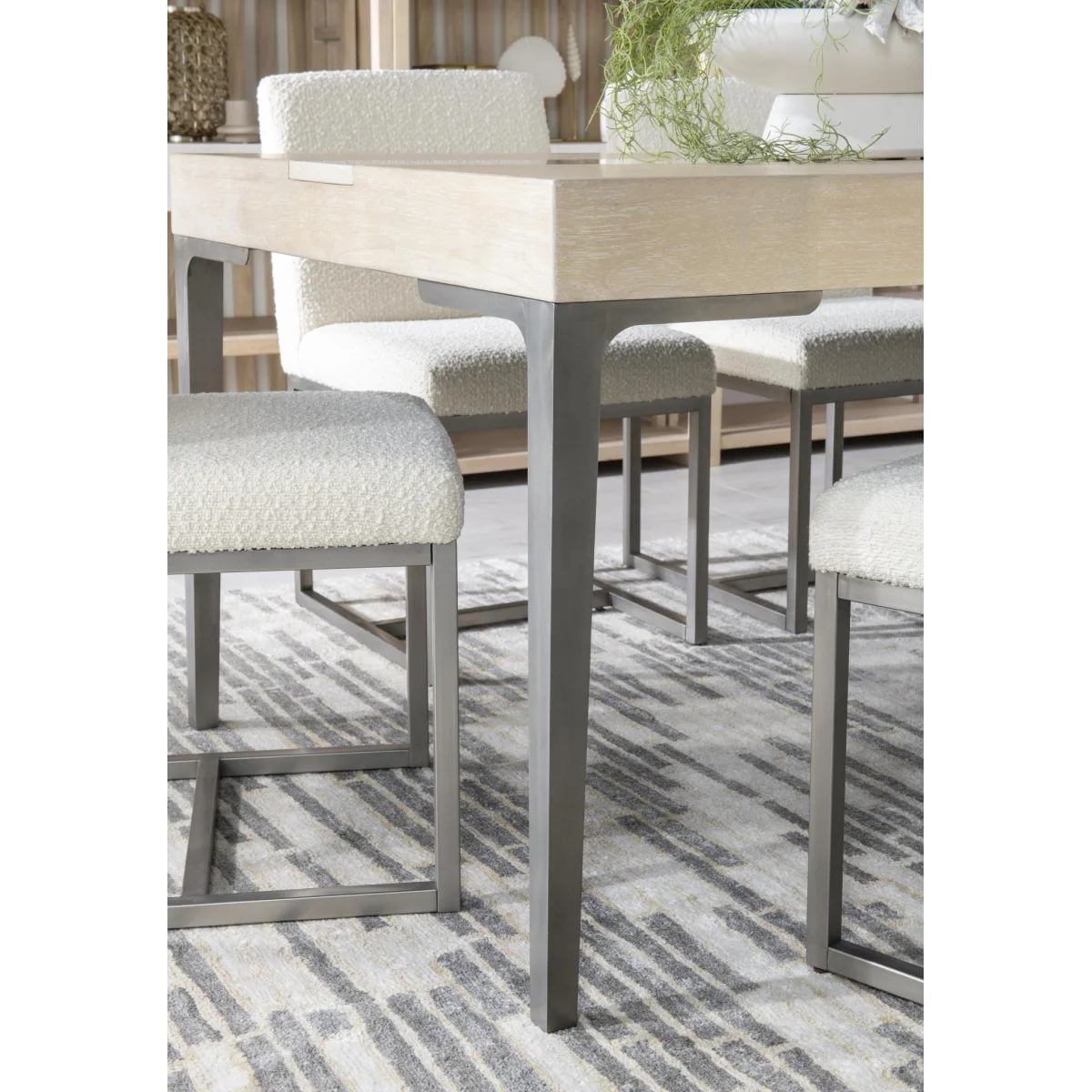 Complete Leg Table With Stone Insert Dining Sets Cream 10