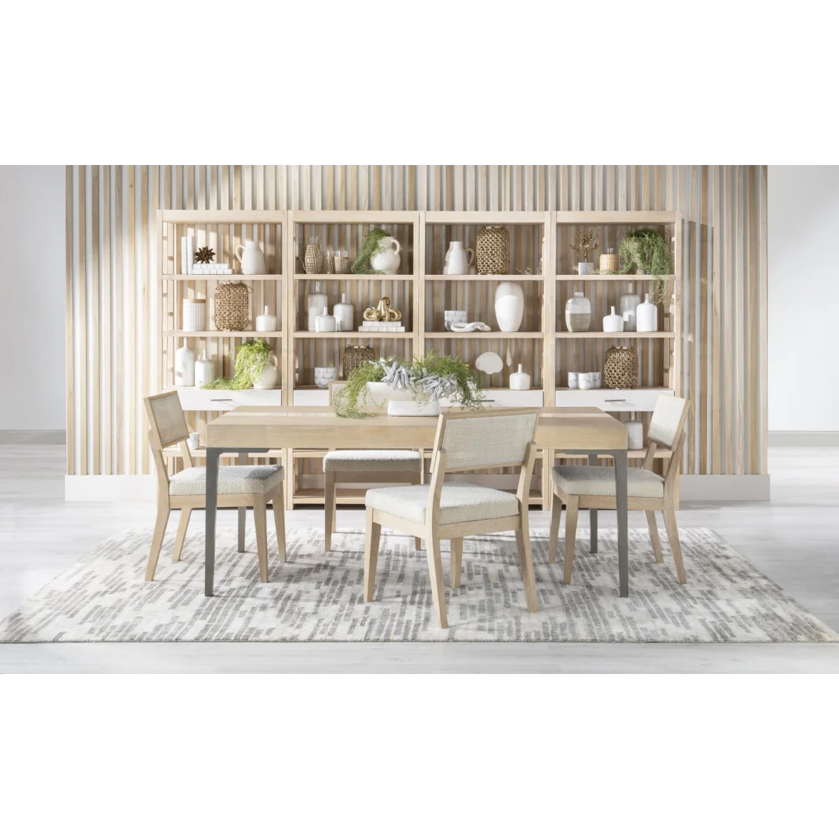 Complete Leg Table With Stone Insert Dining Sets Cream 11