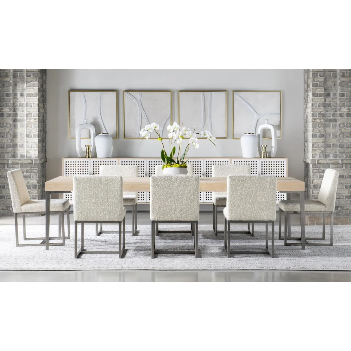 Complete Leg Table With One Leaf Dining Sets Brown 14