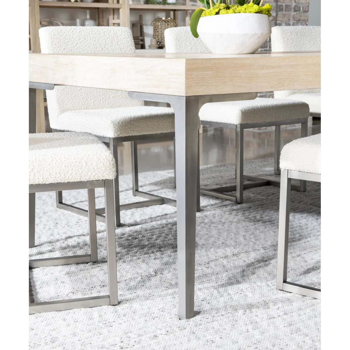 Complete Leg Table With One Leaf Dining Sets Brown 16