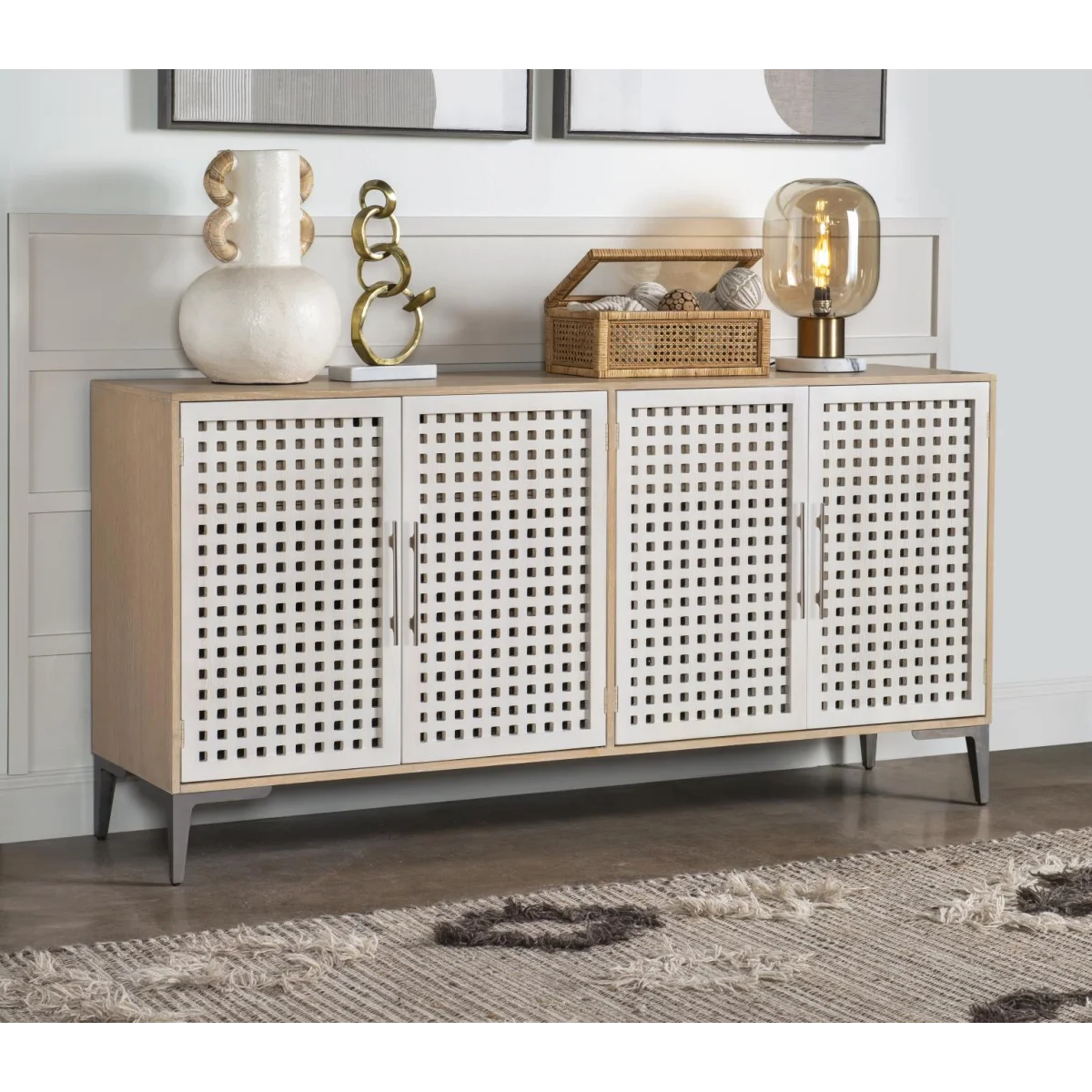 Credenza Dining Storage Cream 8