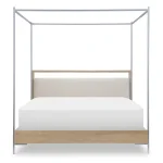 Complete Upholstered Bed W Canopy King 6/6 - Image 3