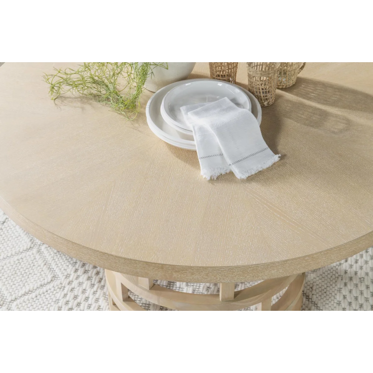 Complete Round Pedestal Table Dining Sets Brown 7