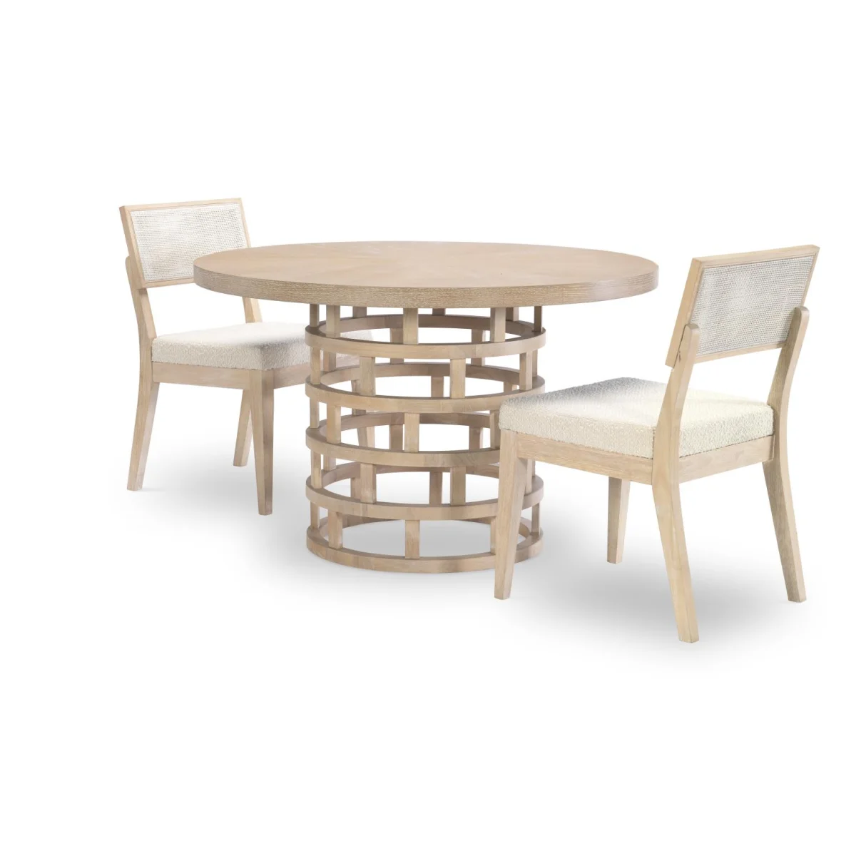 Complete Round Pedestal Table Dining Sets Brown 8