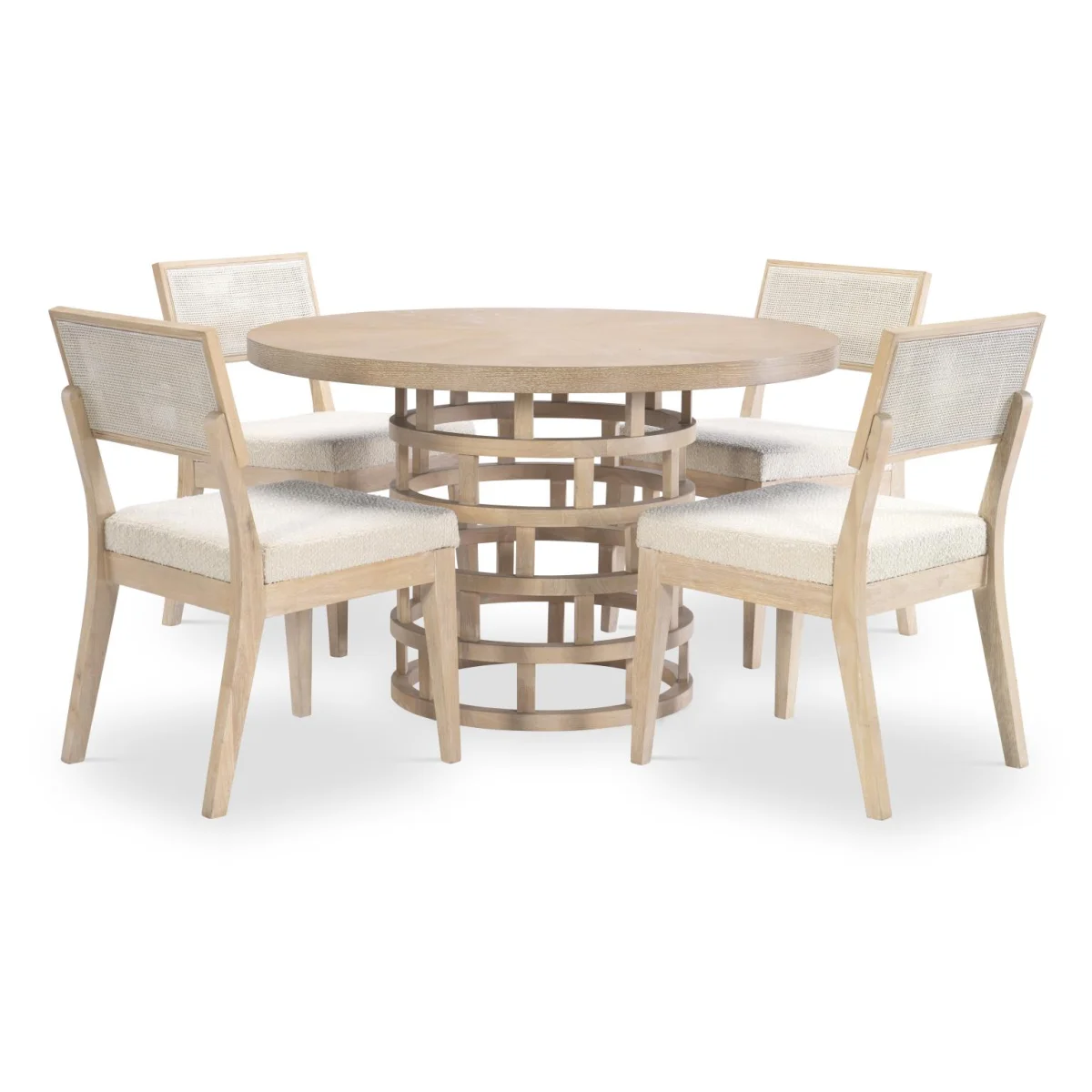 Complete Round Pedestal Table Dining Sets Brown 9