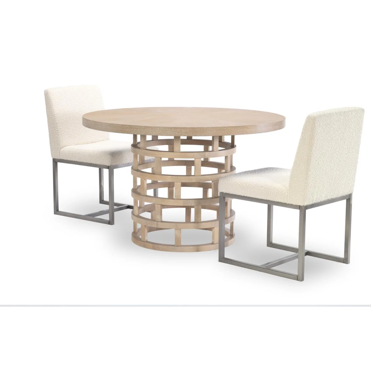 Complete Round Pedestal Table Dining Sets Brown 10